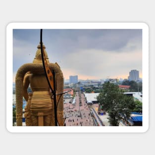 Lord Murugan in backside view at Batu Caves Magnet